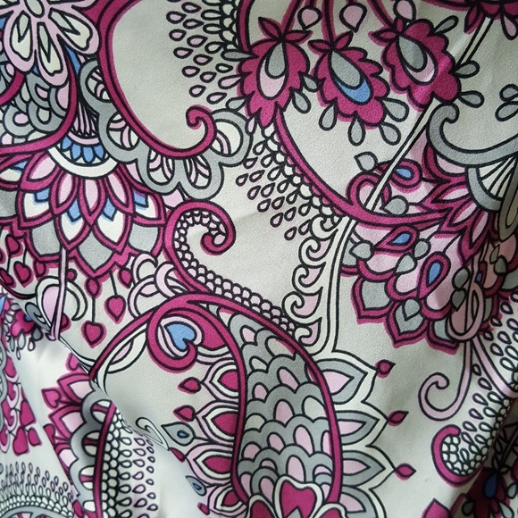 Ann Taylor Floral Paisley Drape Neck Top - Picture 4 of 6